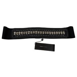 NWT BCBGMAXAZRIA Statement Waist Band/Belt, Rhinestone and Chain Embellishment L